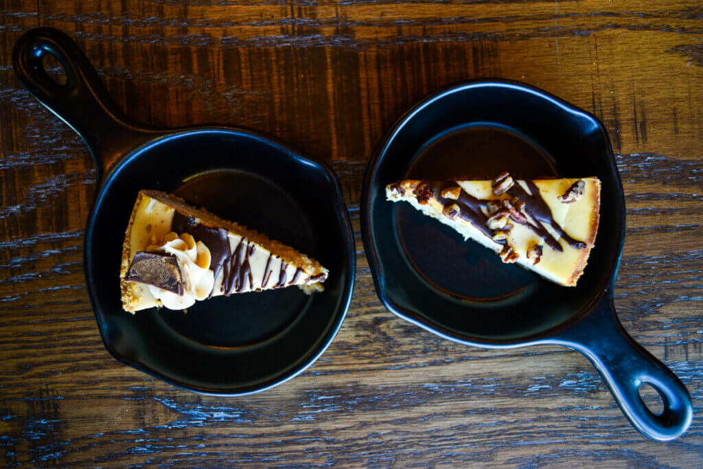 Macs Turtle & Peanut Butter Cup Cheesecakes