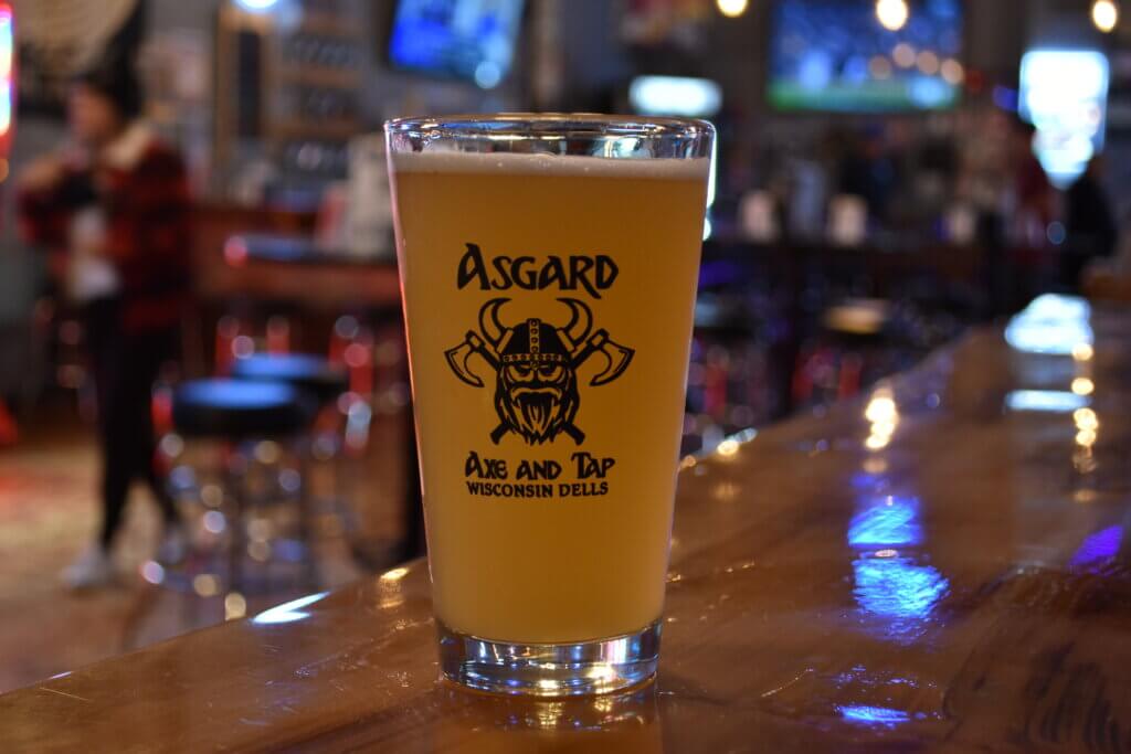 Glass of Asgard beer from the tap